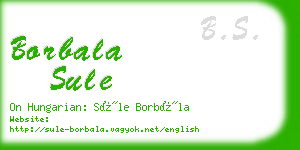 borbala sule business card
